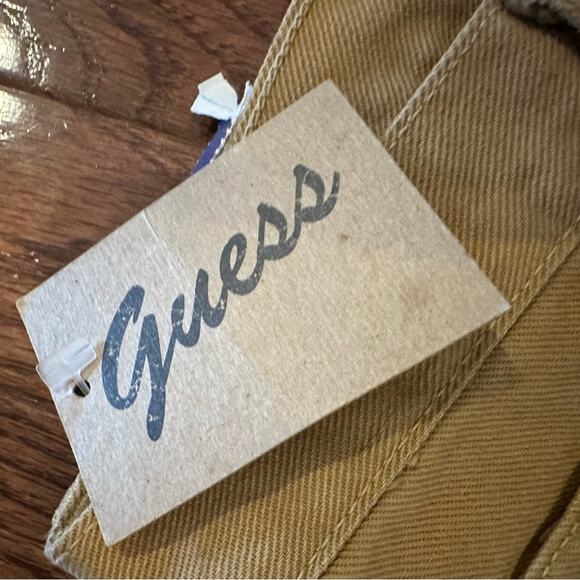 NWT Vintage Guess Jeans Sz. 26/27 High Waist Straight Leg Denim Tan Fall Style - Picture 5 of 13